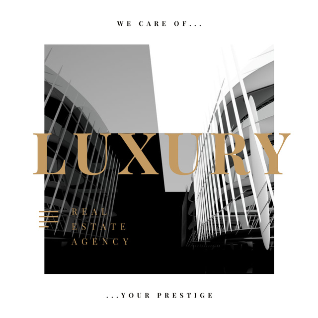 Prestigious Real Estate Agency Promotion Instagram tervezősablon