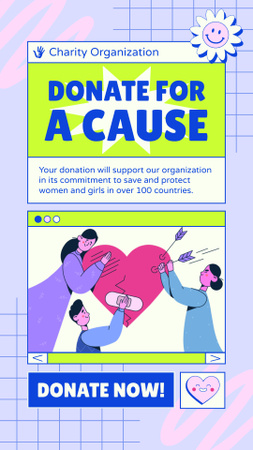 Modèle de visuel Annonce d'un événement caritatif - Instagram Story