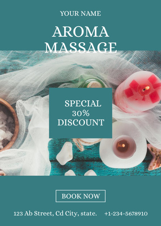 Special Spa Center Offer for Aroma Massage Flayer Design Template