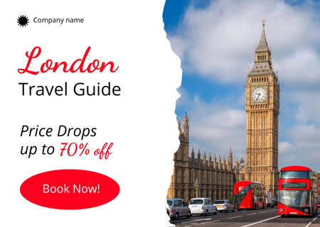 Cestovní turné v Londýně Card Šablona návrhu