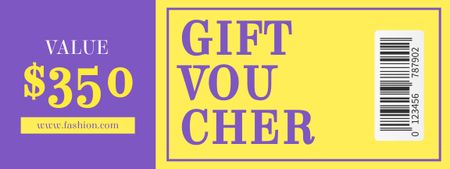 Gift Voucher for Fashion Purchases Couponデザインテンプレート
