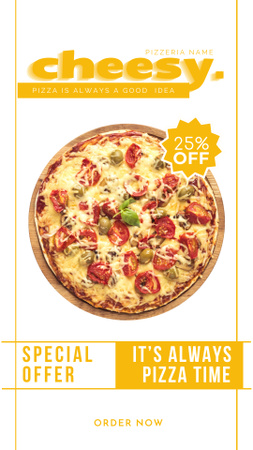 Különleges ajánlatok pizzára Instagram Story tervezősablon