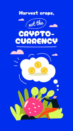 Funny Joke about Cryptocurrency Instagram Story Design Template