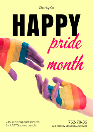 LGBT Support Motivation Poster Design Template