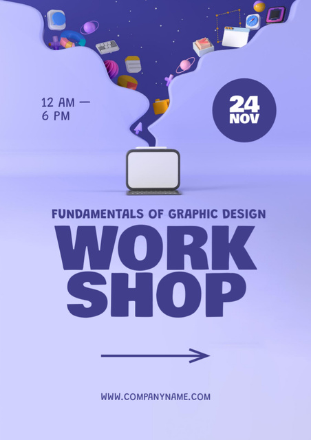 Fundamentals of Graphic Design Flyer A4 Šablona návrhu