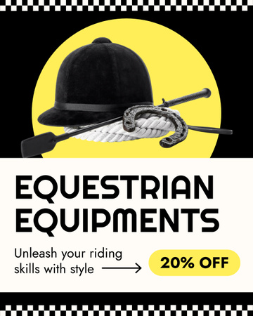 Stylish Equestrian Equipment at Reduced Prices Instagram Post Vertical Design Template