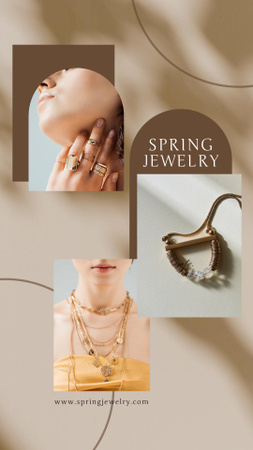 Luxury Jewelry Spring Offer Instagram Story Πρότυπο σχεδίασης