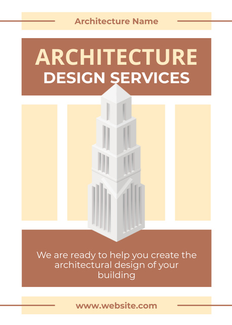 Offer of Architecture Design Services Flayer Šablona návrhu