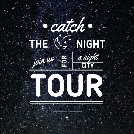 Night city tour Announcement Instagram Design Template
