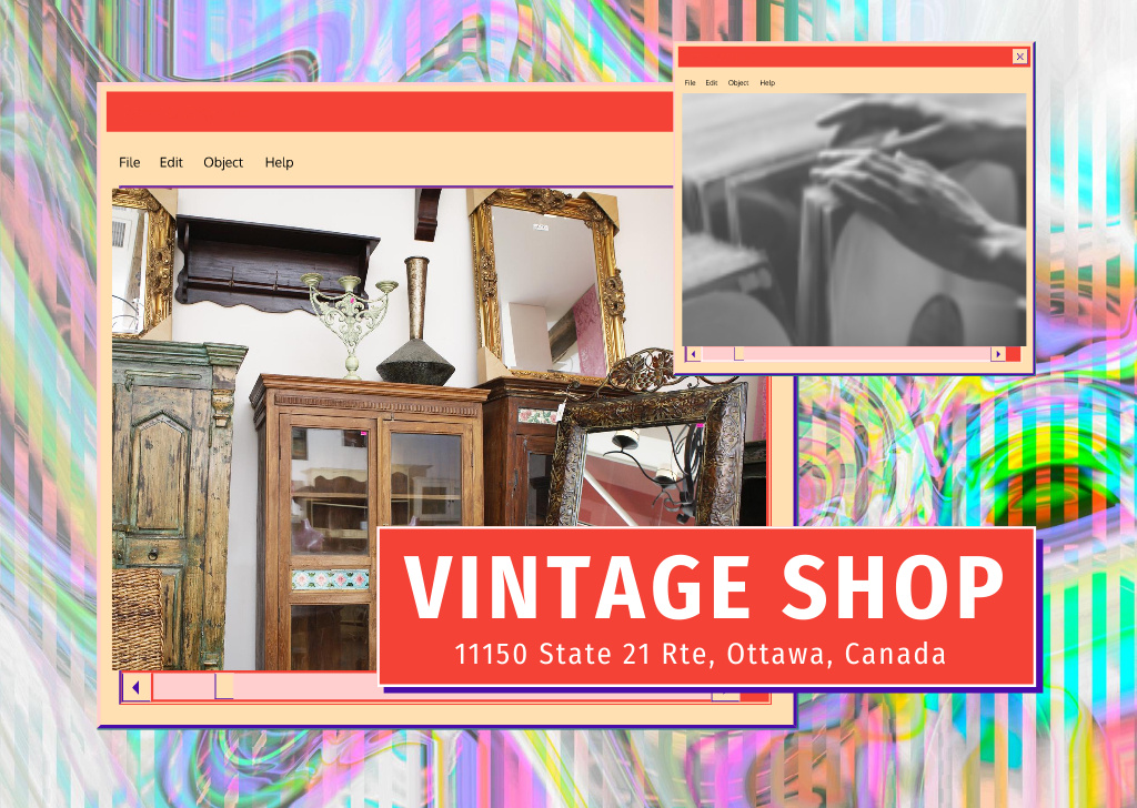 Vintage Shop Ad Card – шаблон для дизайна