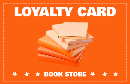 Bookstore's Loyalty Card Business Card 85x55mm Tasarım Şablonu