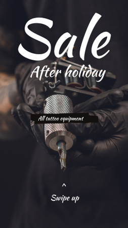 Designvorlage Holiday Sale Tatoo Ausrüstung für Instagram Story