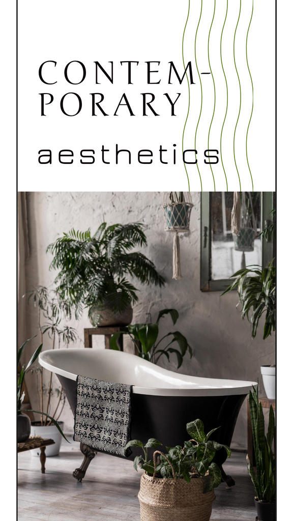 Designvorlage Interior Decoration Offer with Stylish Home für Instagram Story