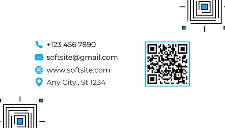 PC Security Software Business Card US Design Template
