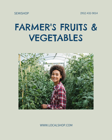 Offer of Farmer's Fruits and Vegetables Poster 16x20in Design Template
