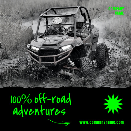 Extreme Off-Road Tours -mainos Instagram Design Template