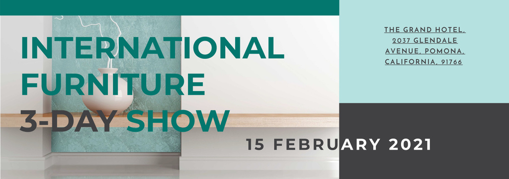Plantilla de diseño de Furniture Show announcement Vase for home decor Tumblr 
