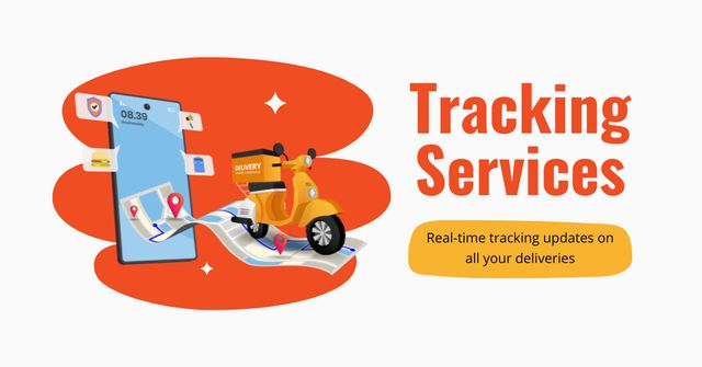 Template di design Tracking Service for Mobile Device Facebook AD