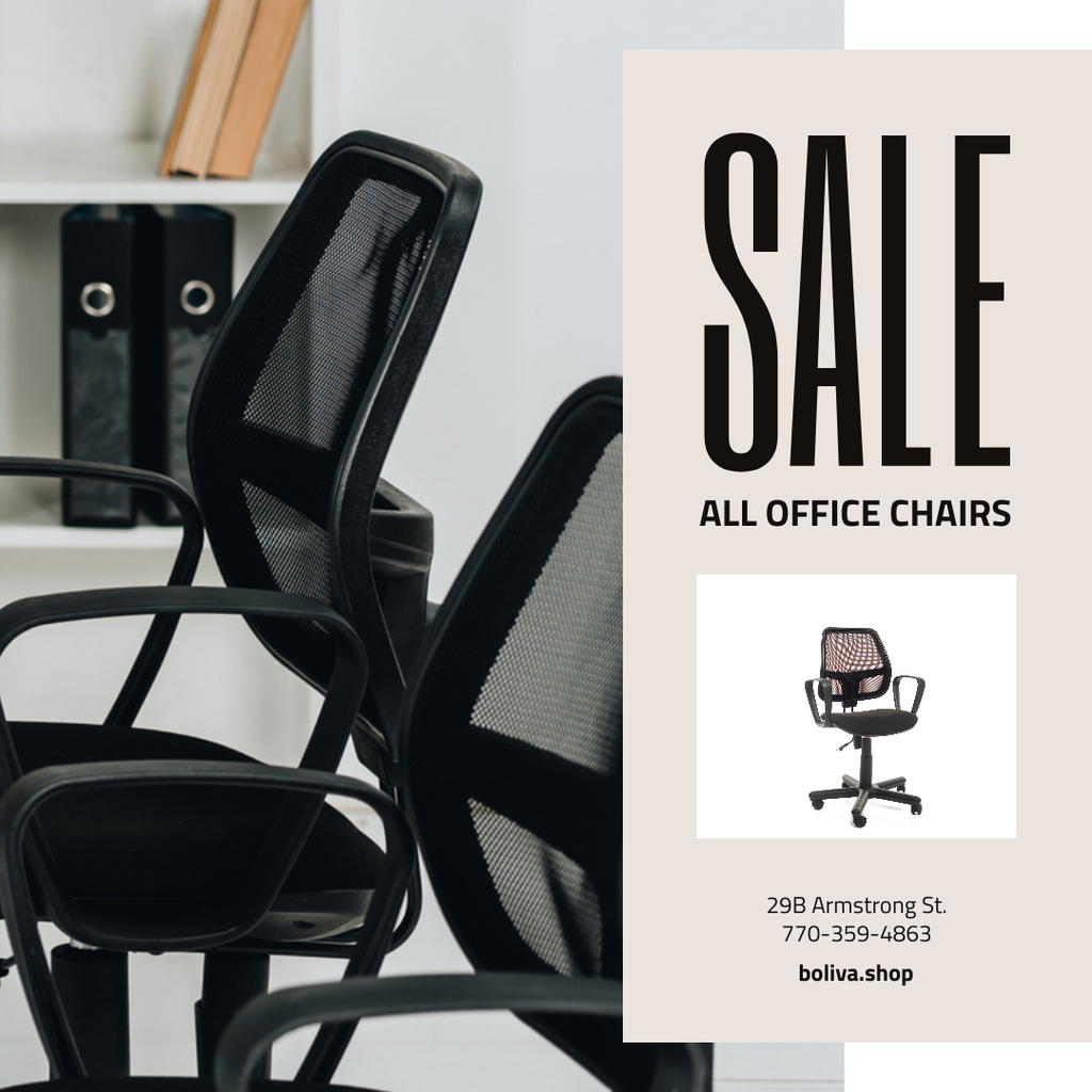 Office stylich Chair Offer Instagram Design Template