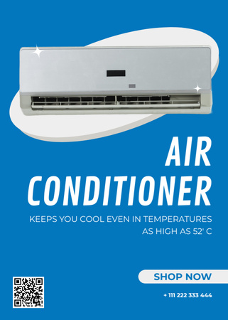 Air Conditioners Retail Blue Flayer – шаблон для дизайну