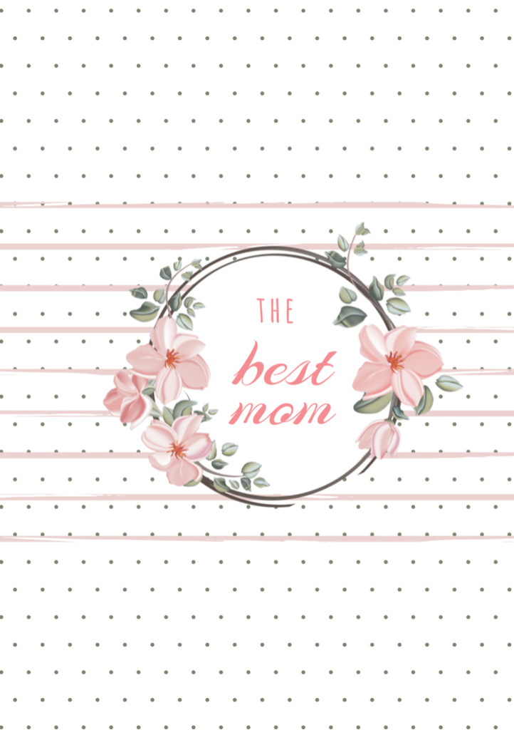 Platilla de diseño Mother's Day Greeting for the Best Mom Postcard A5 Vertical