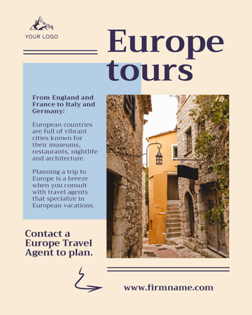 Travel Tour Offer Poster 16x20in Design Template