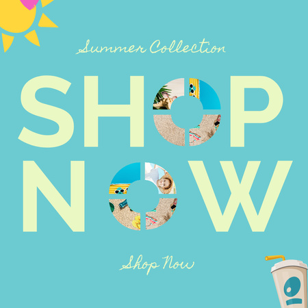 Summer Collection Sale Announcement Instagram tervezősablon
