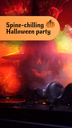 Fun And Creepy Halloween Party With Dancing Skeletons TikTok Video Design Template