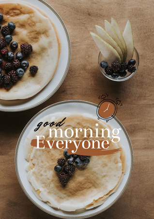 Plantilla de diseño de desayuno con cereales frescos Poster 