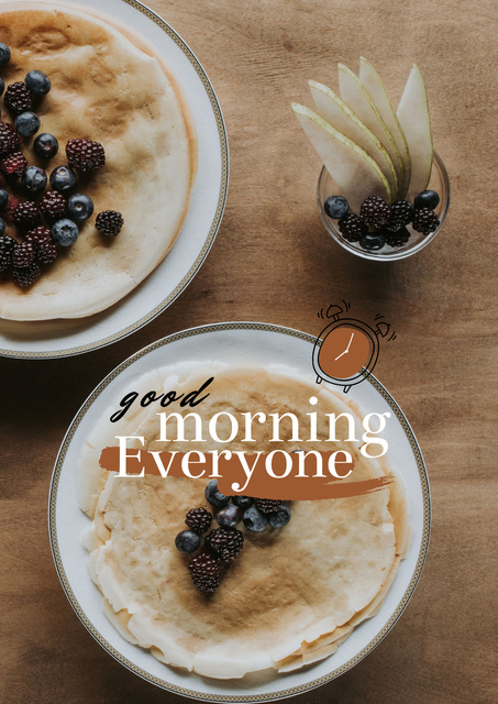 Breakfast with Fresh Cereals Poster – шаблон для дизайна
