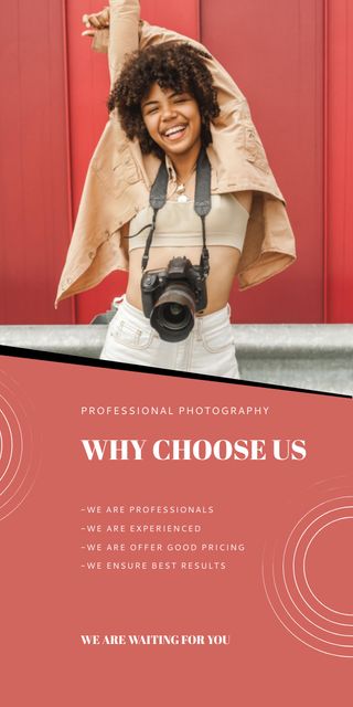 Designvorlage Professional Photography Service für Graphic