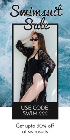 Modèle de visuel Soldes Mode Femme Maillots de bain - Graphic