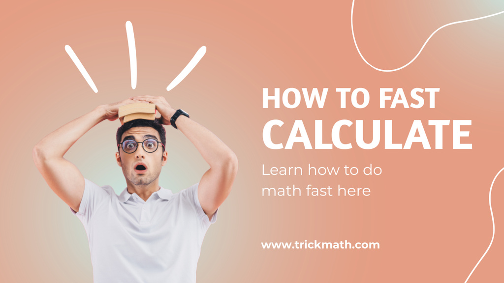 Fast Calculate With Man Youtube Thumbnail Design Template