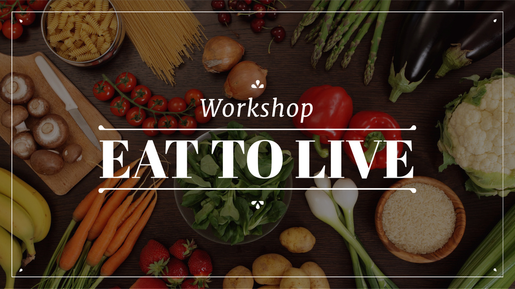Template di design Healthy nutrition cooking ingredients FB event cover