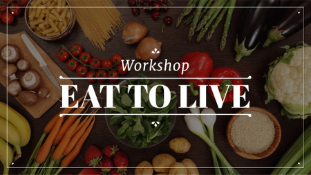Sağlıklı beslenme pişirme malzemeleri FB event cover Tasarım Şablonu