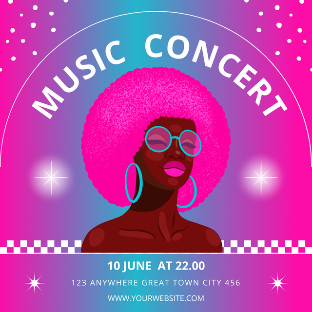Marvelous Music Concert Announcement In Summer Instagram – шаблон для дизайну