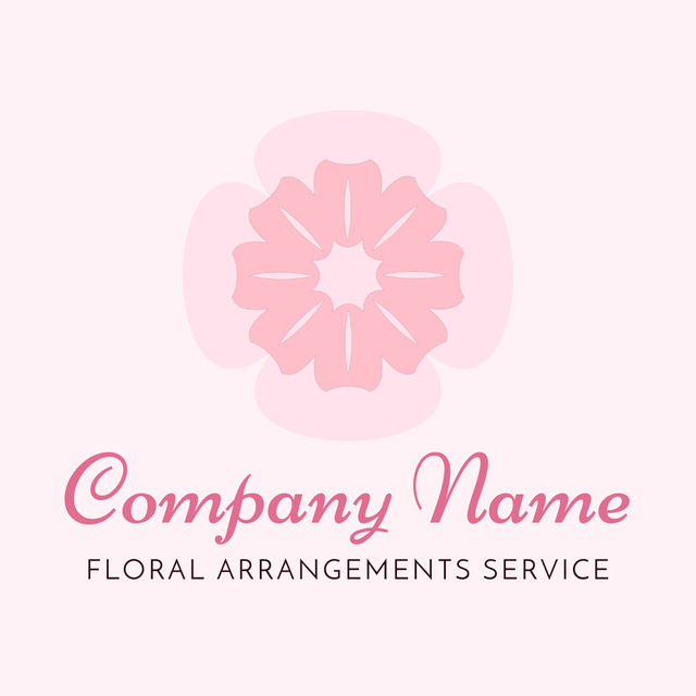 Floral Design Service Promo with Rotating Emblem Animated Logo Tasarım Şablonu
