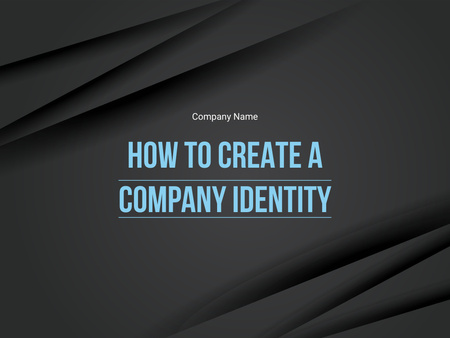 Template di design Suggerimenti su come creare un'identità aziendale Presentation