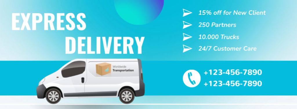 Template di design Express Delivery by Vans Facebook cover