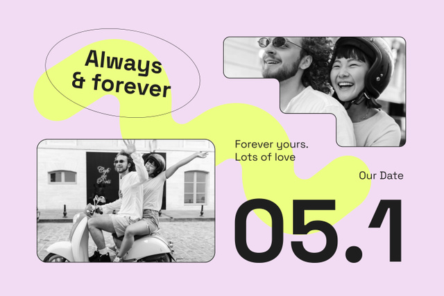 Designvorlage Endearing Love Fable of a Couple für Mood Board