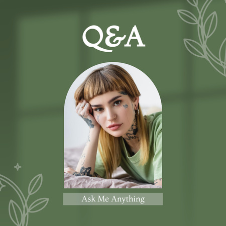 Tab for Asking Questions Instagram Modelo de Design