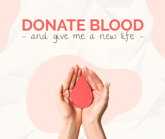 Designvorlage Blood donation healthcare für Facebook