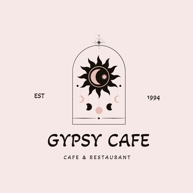 Cafe and Restaurant Emblem Logoデザインテンプレート