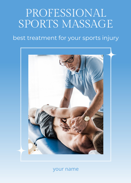 Professional Sports Massage Services Flayer Tasarım Şablonu