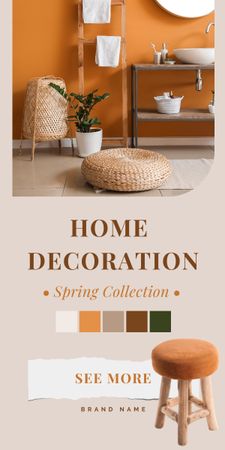 Modèle de visuel Annonce de vente de printemps de décor à la maison - Graphic