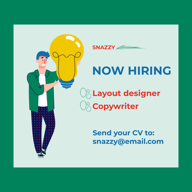Open Positions with Illustration Instagram Design Template
