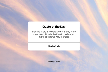 Quote of the Day on Beautiful Sky Poster 24x36in Horizontal Design Template