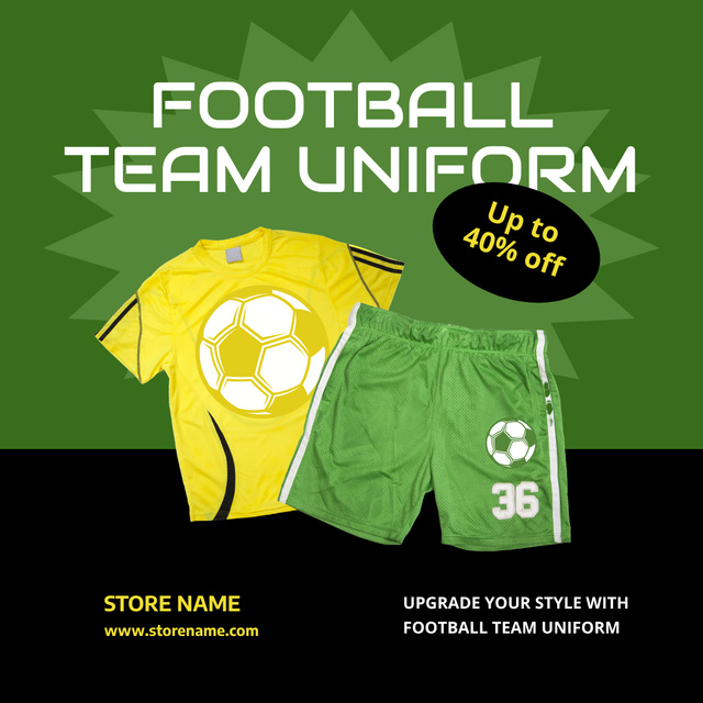 Football Team Uniform Sale Offer Instagram – шаблон для дизайна