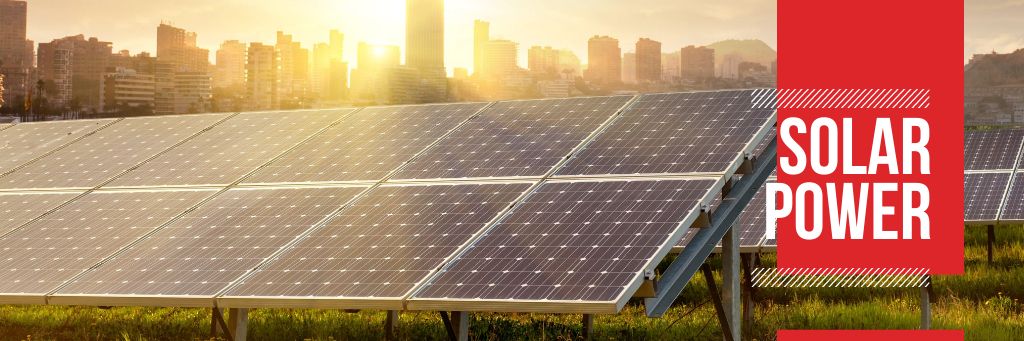 Energy Supply with Solar Batteries Email header Šablona návrhu