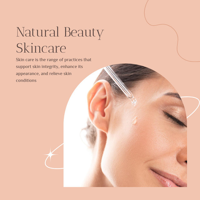 Ontwerpsjabloon van Instagram van Natural Beauty Skincare Offer